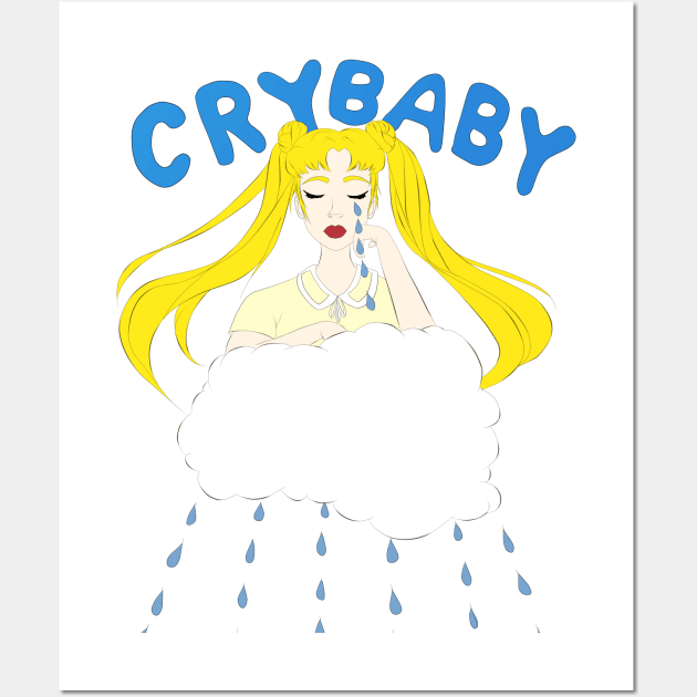 Sailor moon cry baby Wall Art by extraterrestrialmak